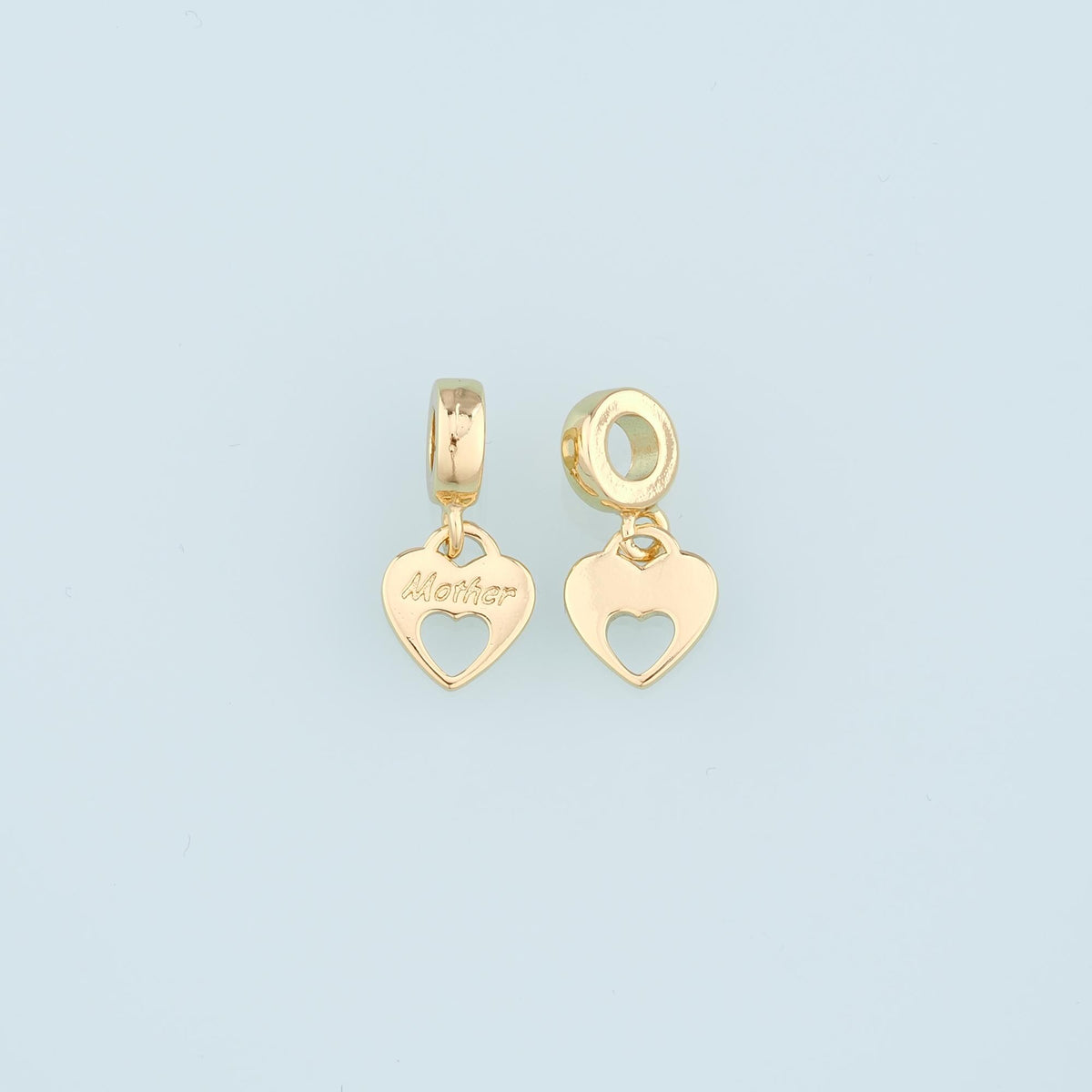 18K Gold Filled Heart Charm Pendant for Jewelry Making