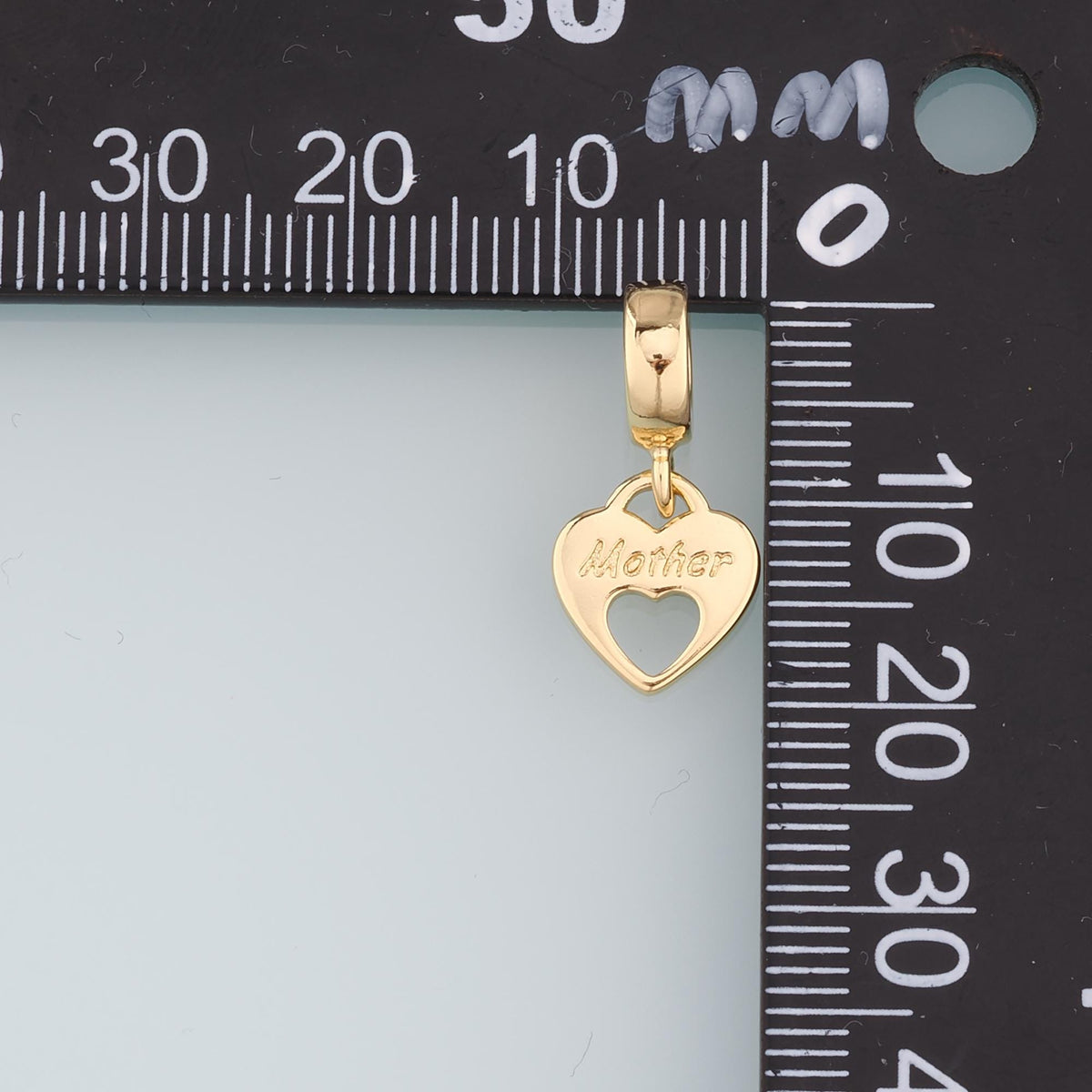 18K Gold Filled Heart Charm Pendant for Jewelry Making