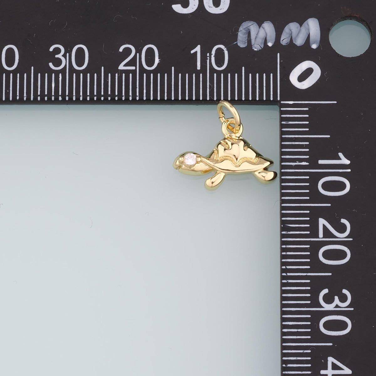 18K Gold Filled Cubic Zirconia Charm Pendant for Jewelry Making