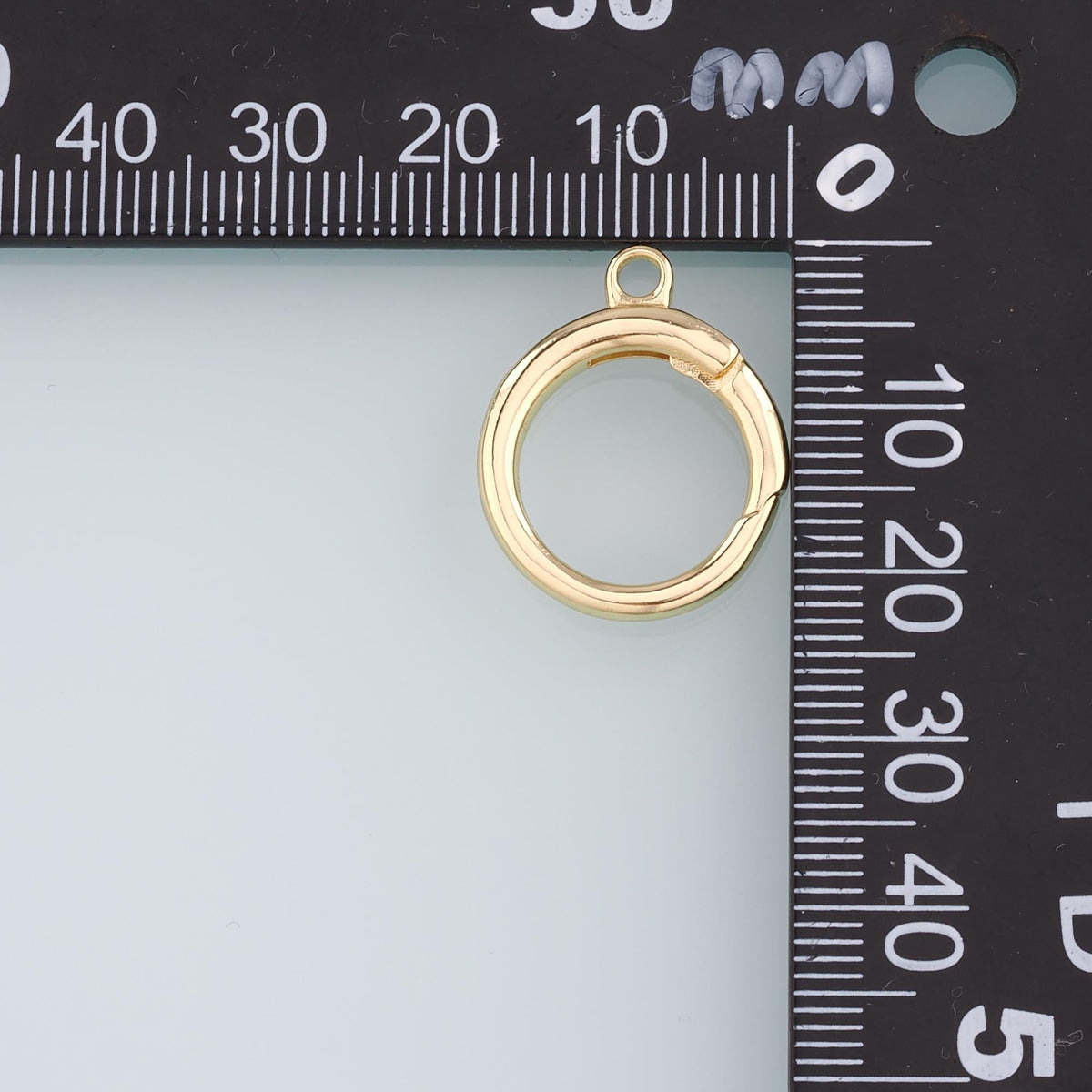 18K Gold Filled Round Carabiner Clasp,Carabiner Lock Connector,Spring Push Gate for DIY Jewelry Clasp Finding Necklace Bracel