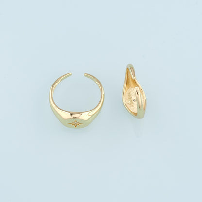 Gold Star Ring,18K Gold Filled CZ Celestial Ring,Classic Little Star jewelry