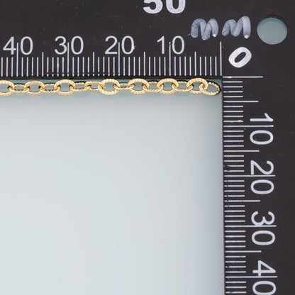 Gold Oval Chain,18K Gold Filled Oval Chain for Necklace Bracelet DIY Jewelry Making Supply