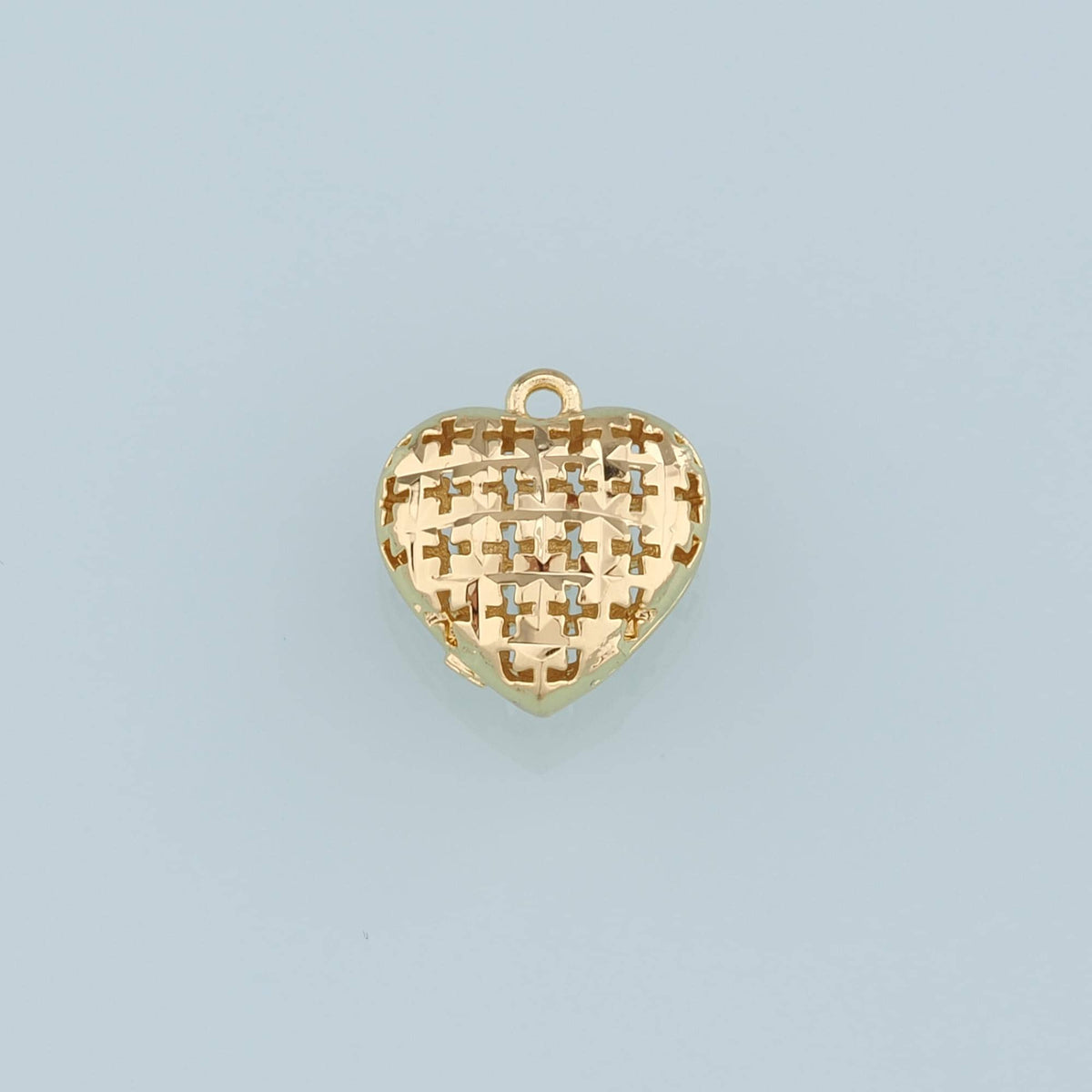 18K Gold Filled Heart Charm Pendant for Jewelry Making