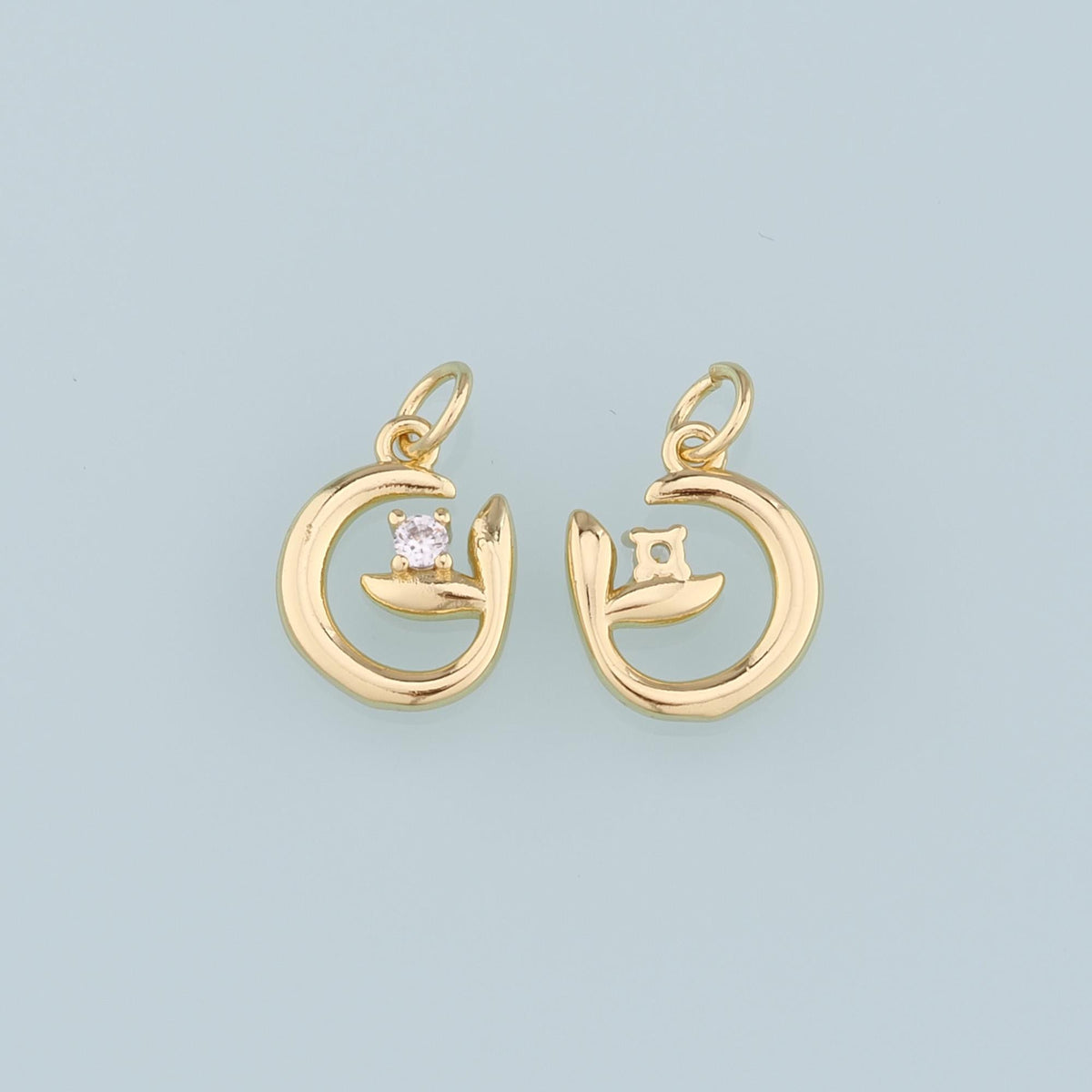 18K Gold Filled Charm Pendant for Jewelry Making