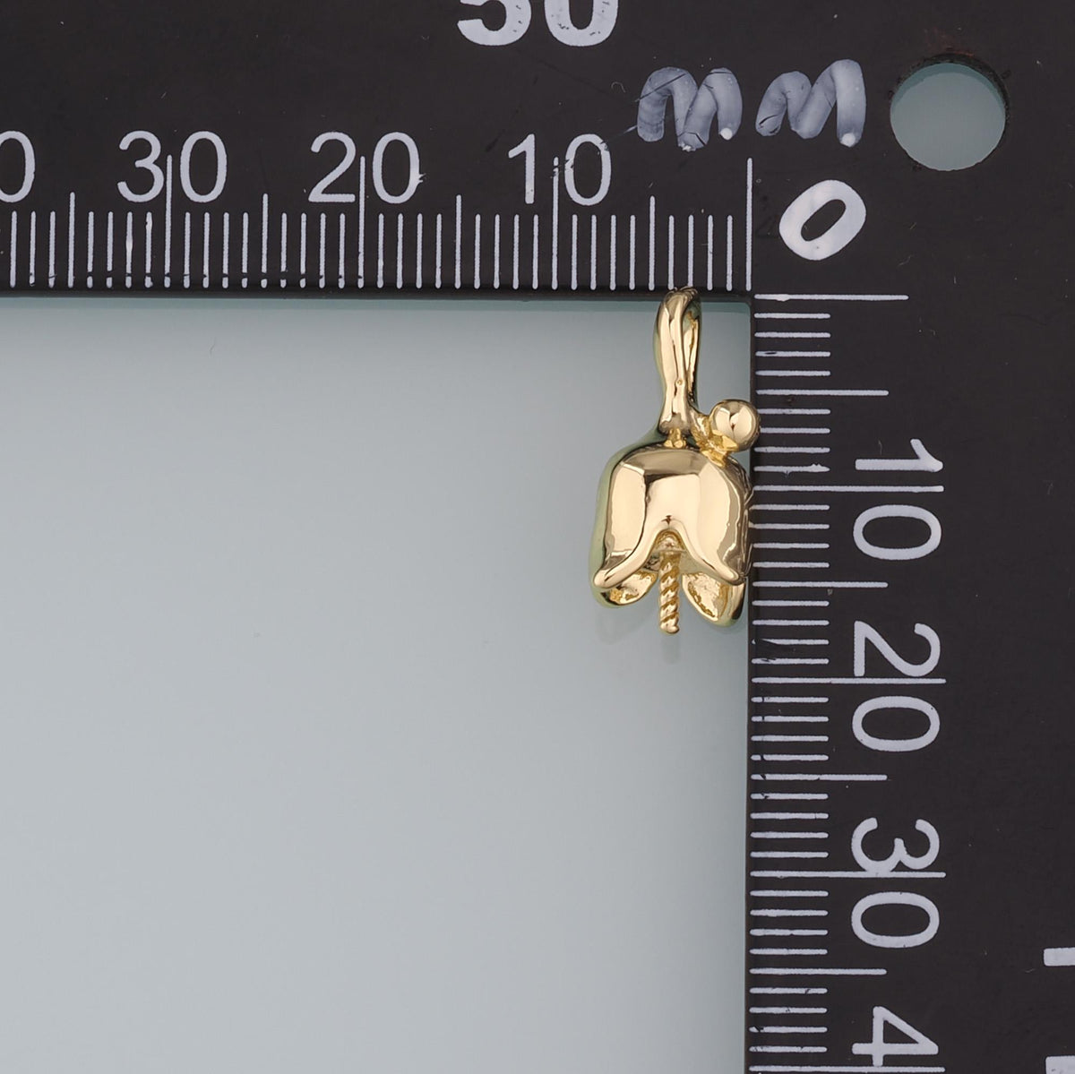 18K Gold Filled Flower Charm Pendant for Jewelry Making