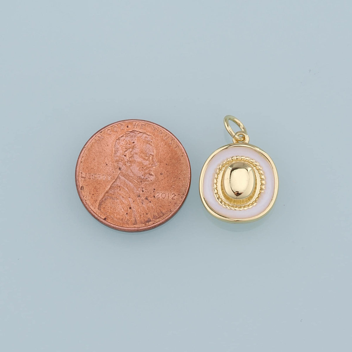 Gold Cowboy Hat Charms,18K Gold Filled Cowboy Hat Pendant,Enamel Hat Charm Bracelet Necklace for DIY Jewelry Making Supply