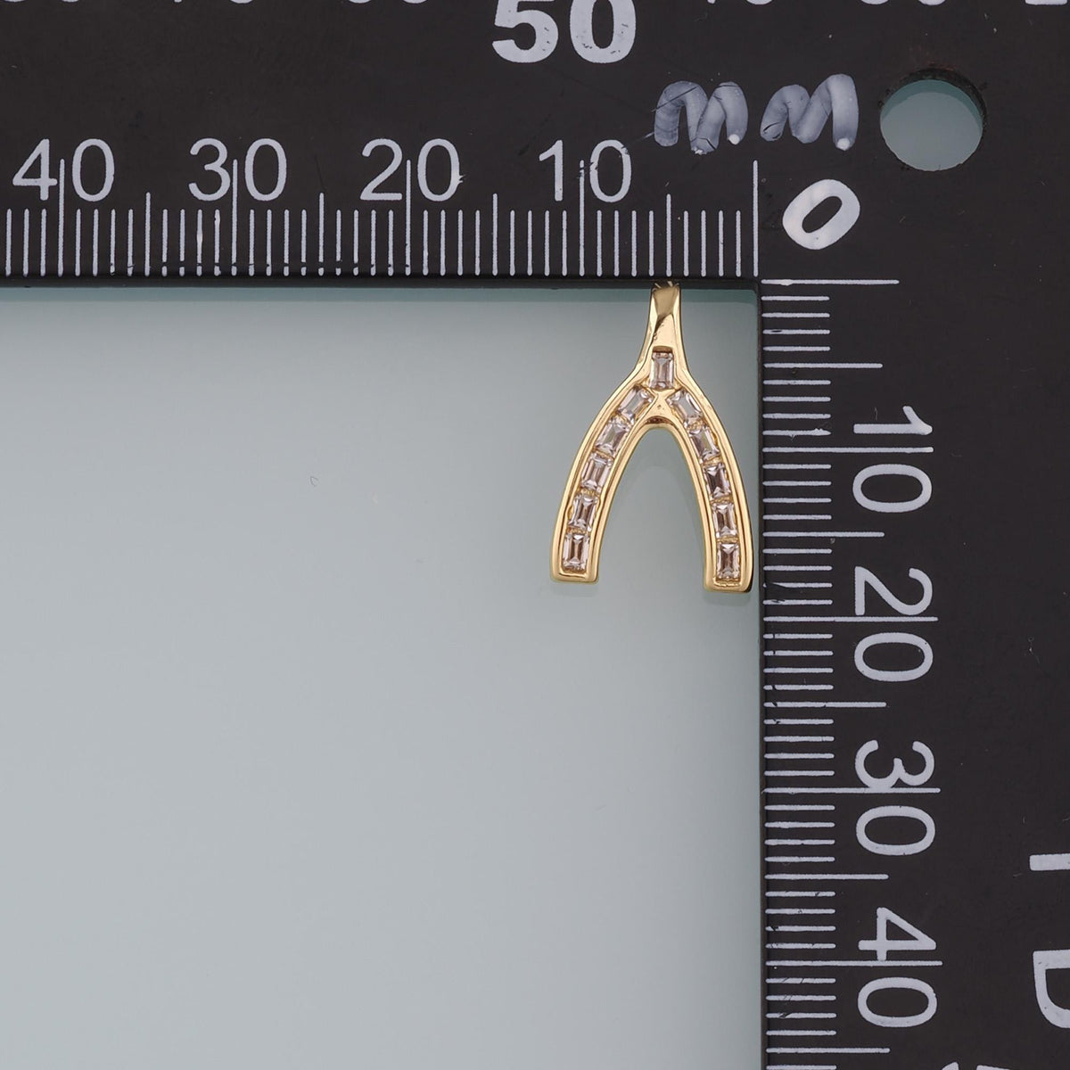 Gold Wishbone Charms,18K Gold Filled Wishbone Pendant,Wishbone Charm Bracelet Necklace for DIY Jewelry Making Supply