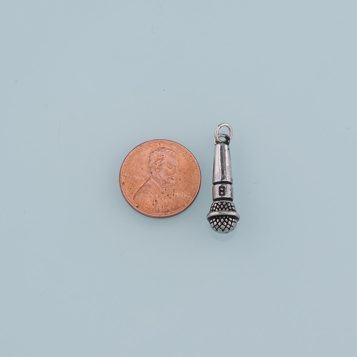 Gold Microphone Charms,18K Gold Filled Microphone Pendant,Microphone Charm Bracelet Necklace for DIY Jewelry Making Supply