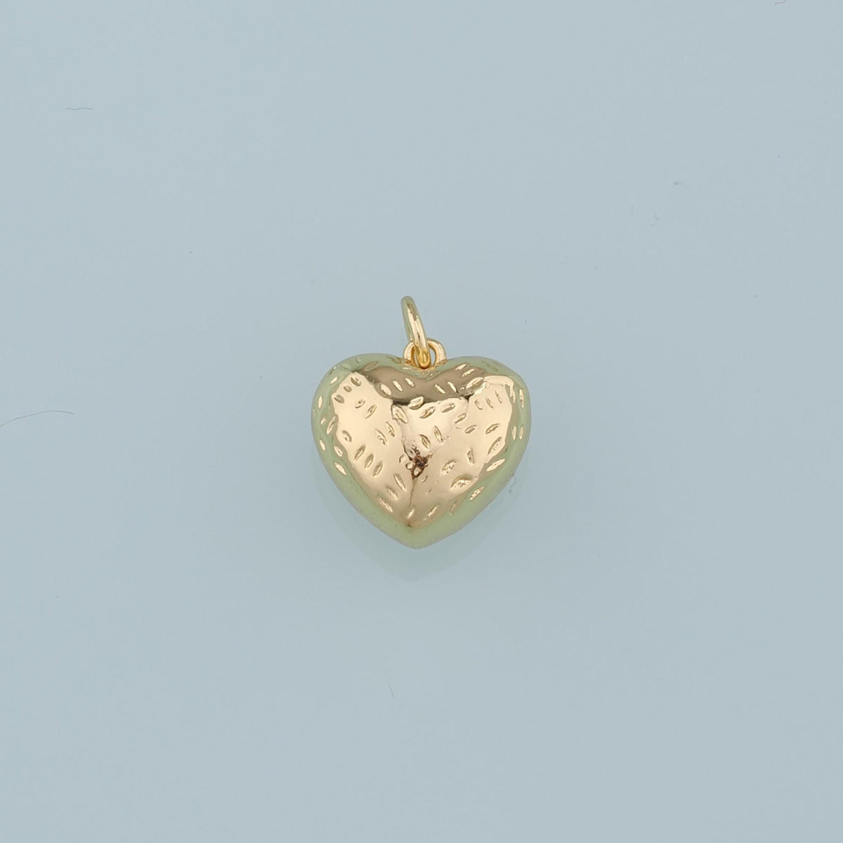 18K Gold Filled Heart Pendant,Heart Charm Bracelet Necklace for DIY Jewelry Making Supply