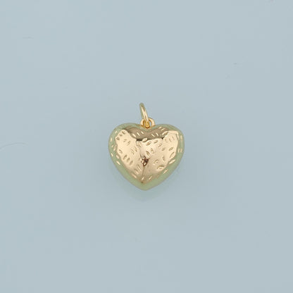 18K Gold Filled Heart Pendant,Heart Charm Bracelet Necklace for DIY Jewelry Making Supply