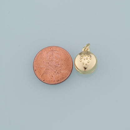 18K Gold Filled Hamburger Pendant,Hamburger Charm Bracelet Necklace for DIY Jewelry Making Supply