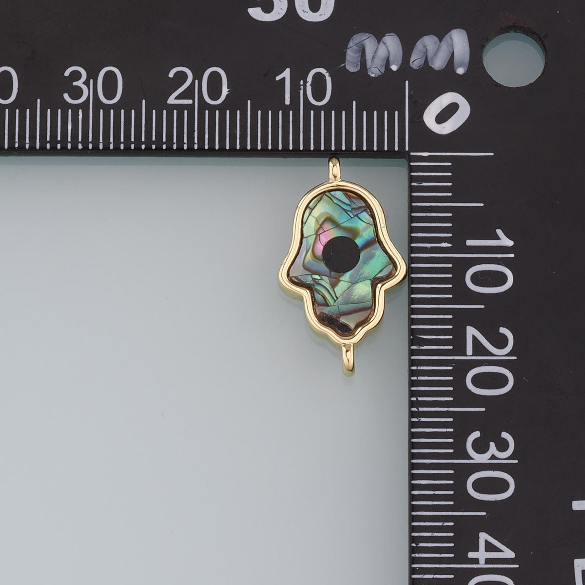 Gold Connector Charm,18K Gold Filled Hamsa Hand Pendant,Evil Eye Charm Necklace for DIY Jewelry Making Supply