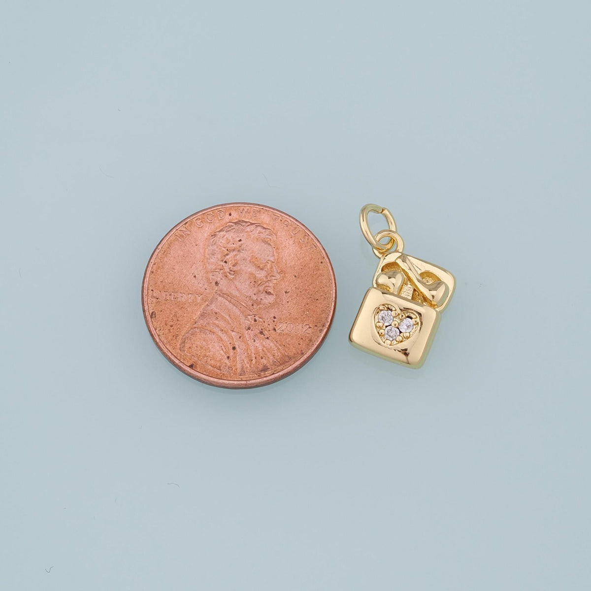 18K Gold Filled Earphone Pendant,CZ Micro Pave Earphone Charm Bracelet Necklace for DIY Jewelry Making Supply