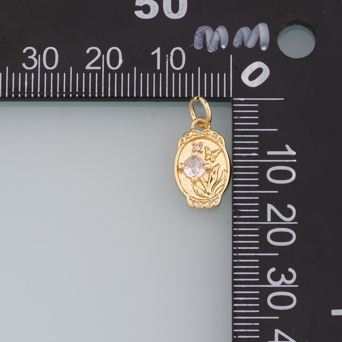 18K Gold Filled Butterfly CZ Charm Pendant for Jewelry Making