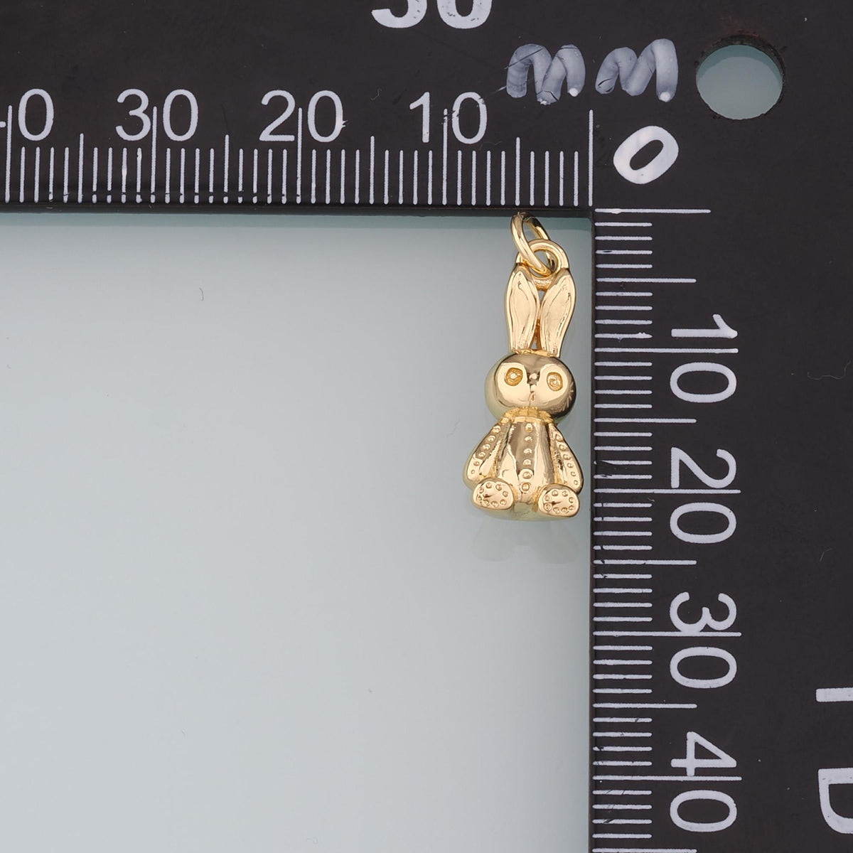 Gold Rabbit Charms,18K Gold Filled Rabbit Pendant,Animal Charm Bracelet Necklace for DIY Jewelry Making Supply