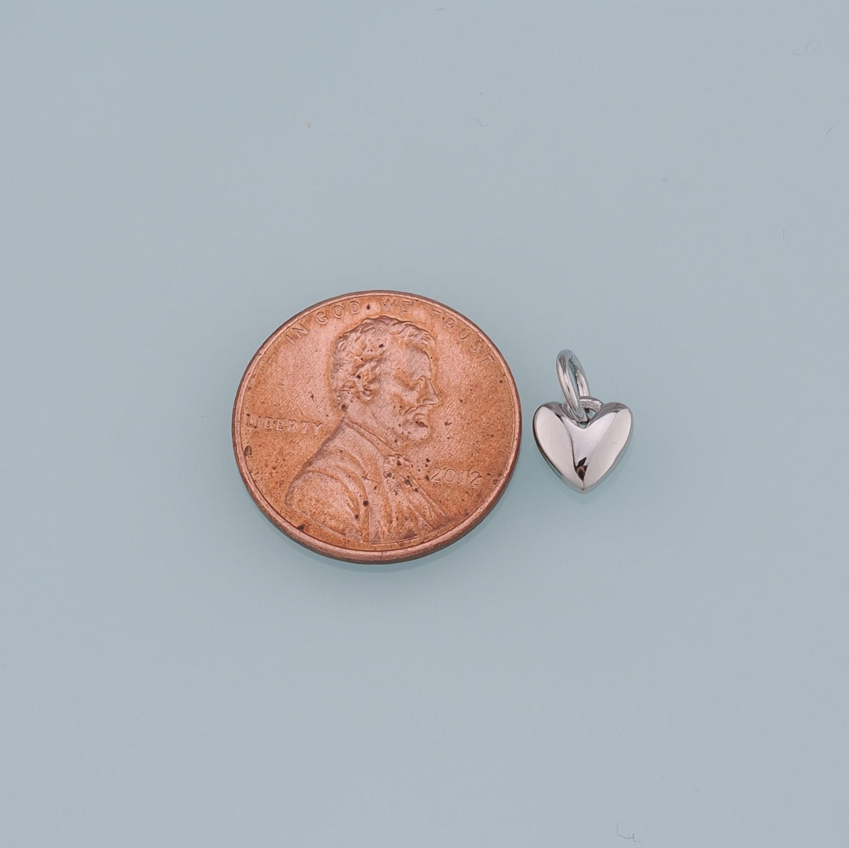 18K Gold Filled Heart Pendant,Heart Charm Bracelet Necklace for DIY Jewelry Making Supply