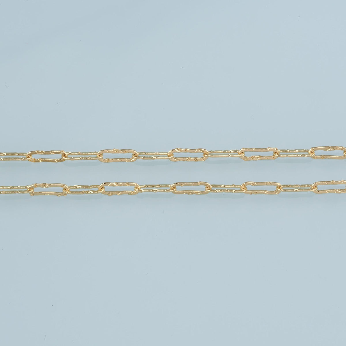 18K Gold Filled Oval Paperclip Chain 3.28 ft, 16.40 ft for Jewelry Making