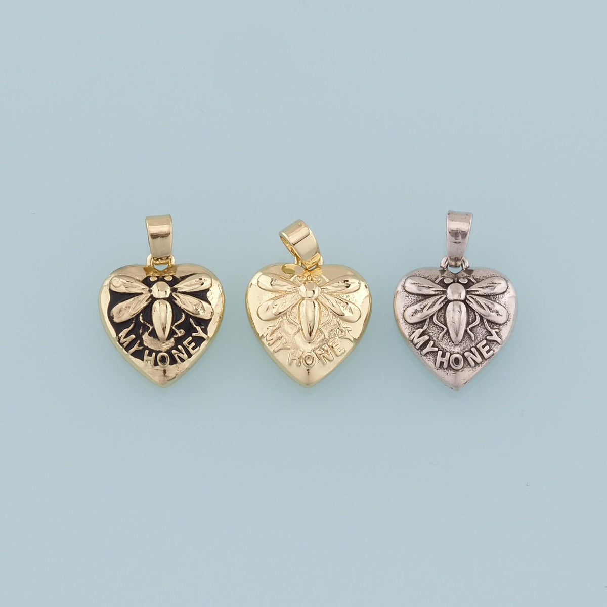 18K Gold Filled Heart Charm Pendant for Jewelry Making
