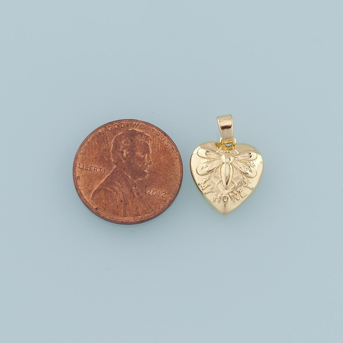 18K Gold Filled Heart Charm Pendant for Jewelry Making
