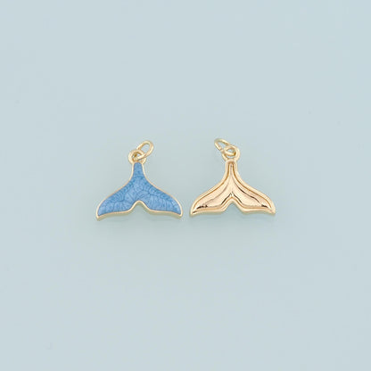 18K Gold Filled Hand Enamel Charm Pendant for Jewelry Making