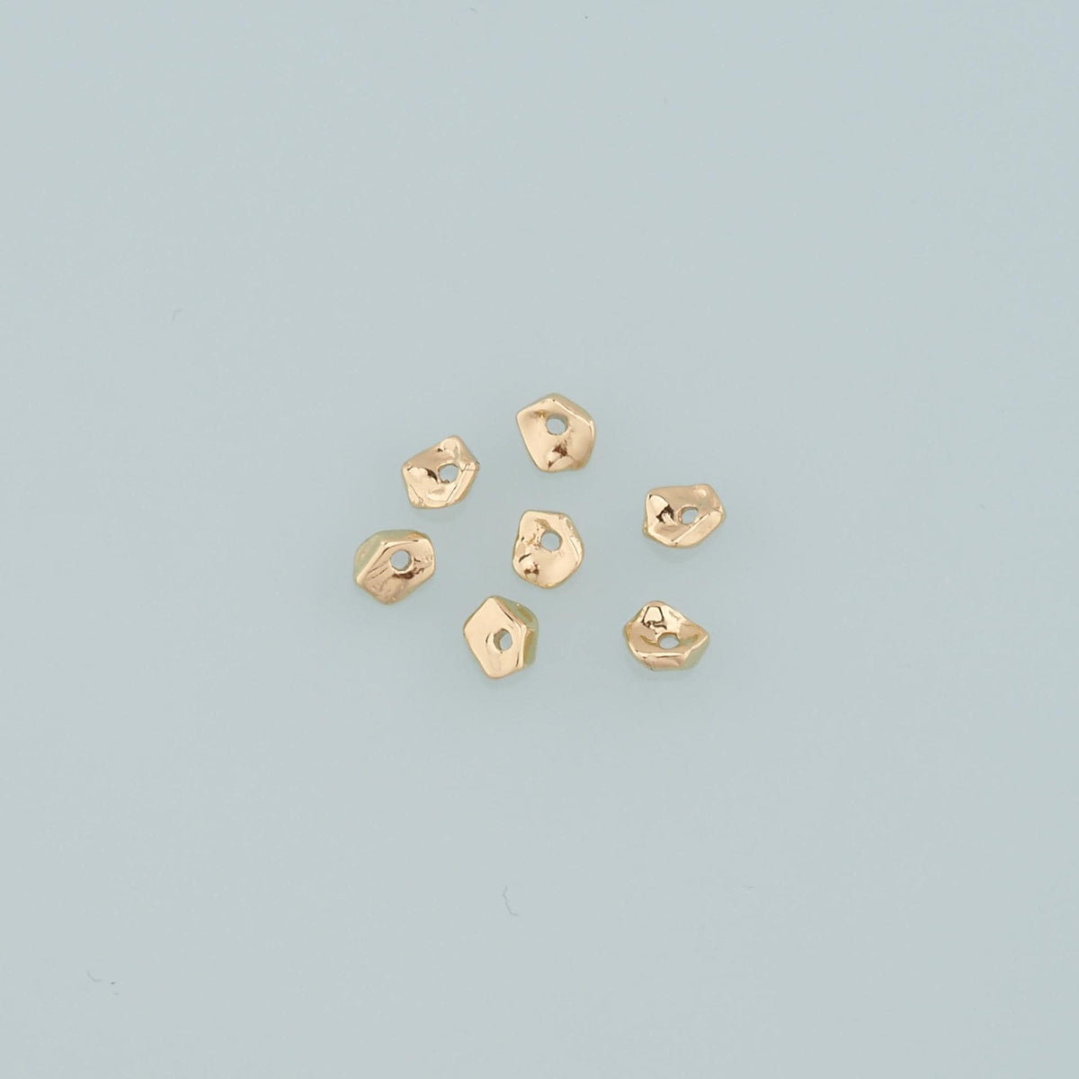 Gold Geometry Beads Charms,18K Gold Filled Geometry spacer beads Bracelet Necklace for DIY Jewelry Making Supply