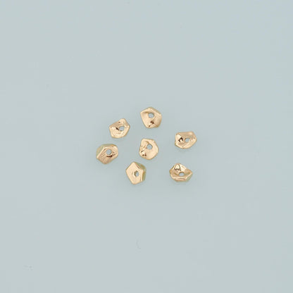 Gold Geometry Beads Charms,18K Gold Filled Geometry spacer beads Bracelet Necklace for DIY Jewelry Making Supply