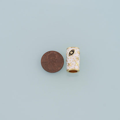 18K Gold Filled Evil Eye Spacer Beads for Jewelry Making