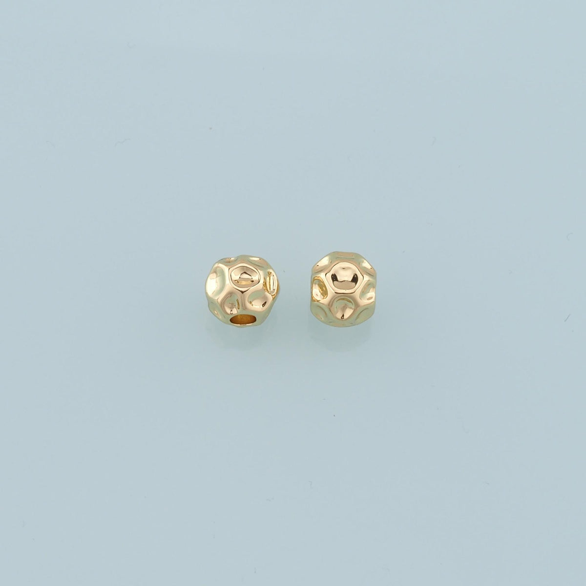Gold Ball Beads Charms,18K Gold Filled Round Ball Spacer beads Bracelet Necklace for DIY Jewelry Making Supply