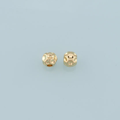 Gold Ball Beads Charms,18K Gold Filled Round Ball Spacer beads Bracelet Necklace for DIY Jewelry Making Supply