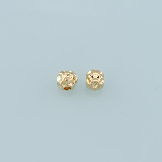 Gold Ball Beads Charms,18K Gold Filled Round Ball Spacer beads Bracelet Necklace for DIY Jewelry Making Supply