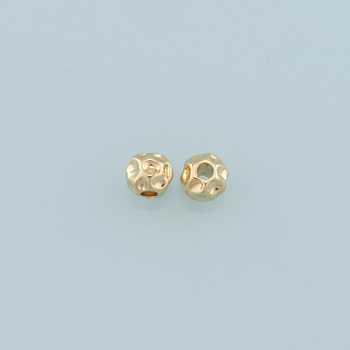 Gold Ball Beads Charms,18K Gold Filled Round Ball Spacer beads Bracelet Necklace for DIY Jewelry Making Supply
