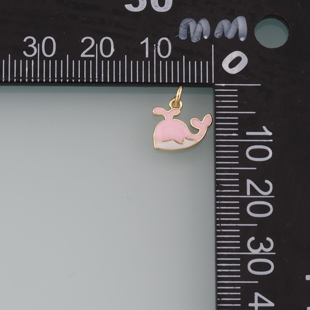 18K Gold Filled Whale Pendant,Enamel Whale Charm Bracelet Necklace for DIY Jewelry Making Supply