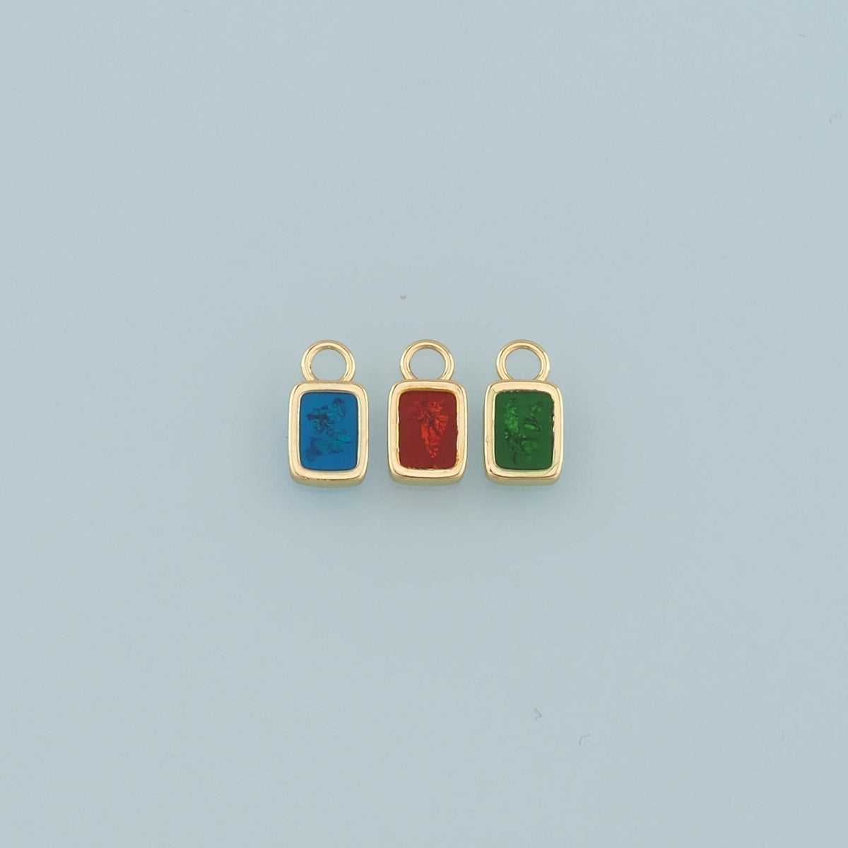 18K Gold Filled Hand Enamel Charm Pendant for Jewelry Making