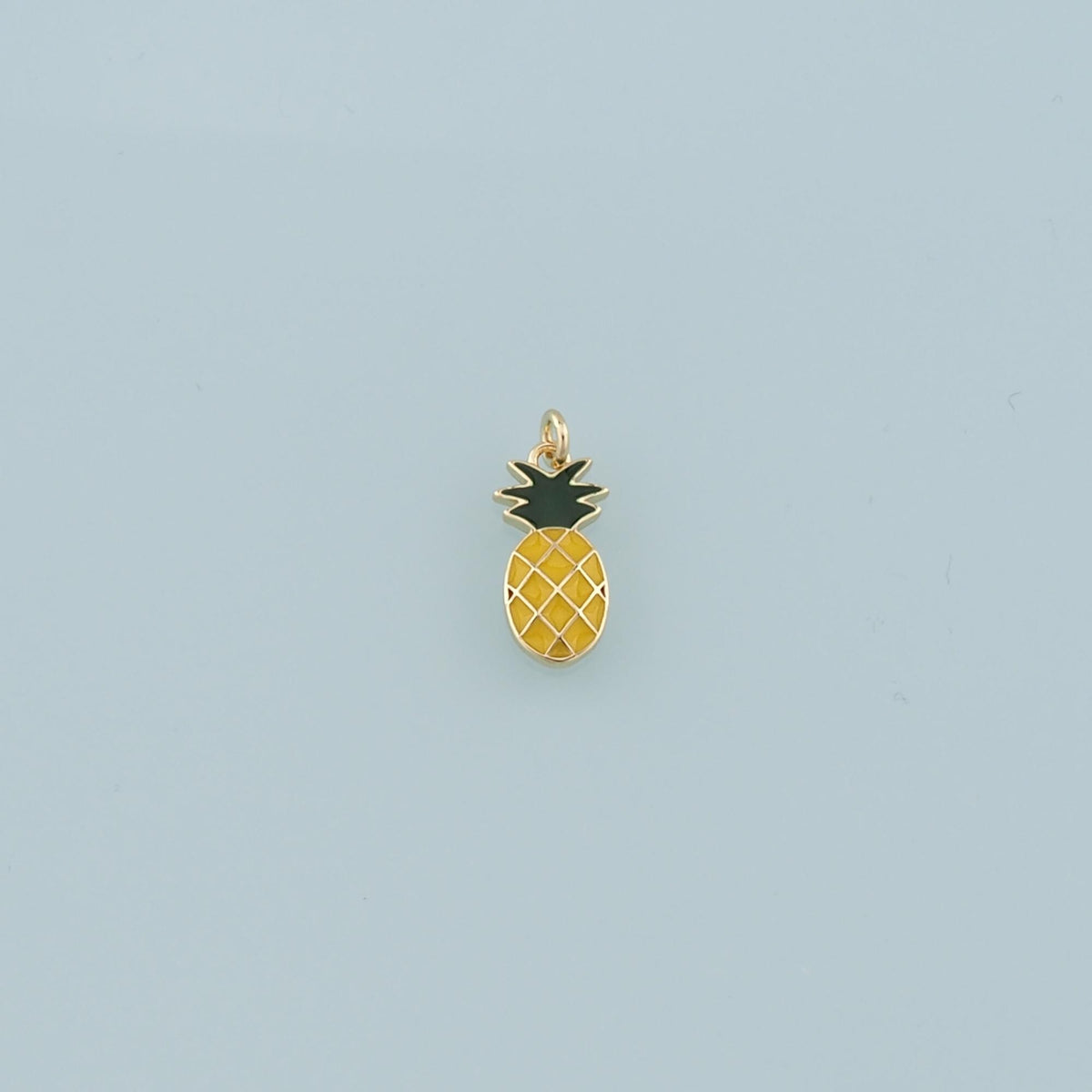 18K Gold Filled Apple Enamel Charm Pendant for Jewelry Making