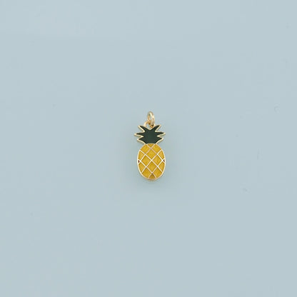 18K Gold Filled Apple Enamel Charm Pendant for Jewelry Making