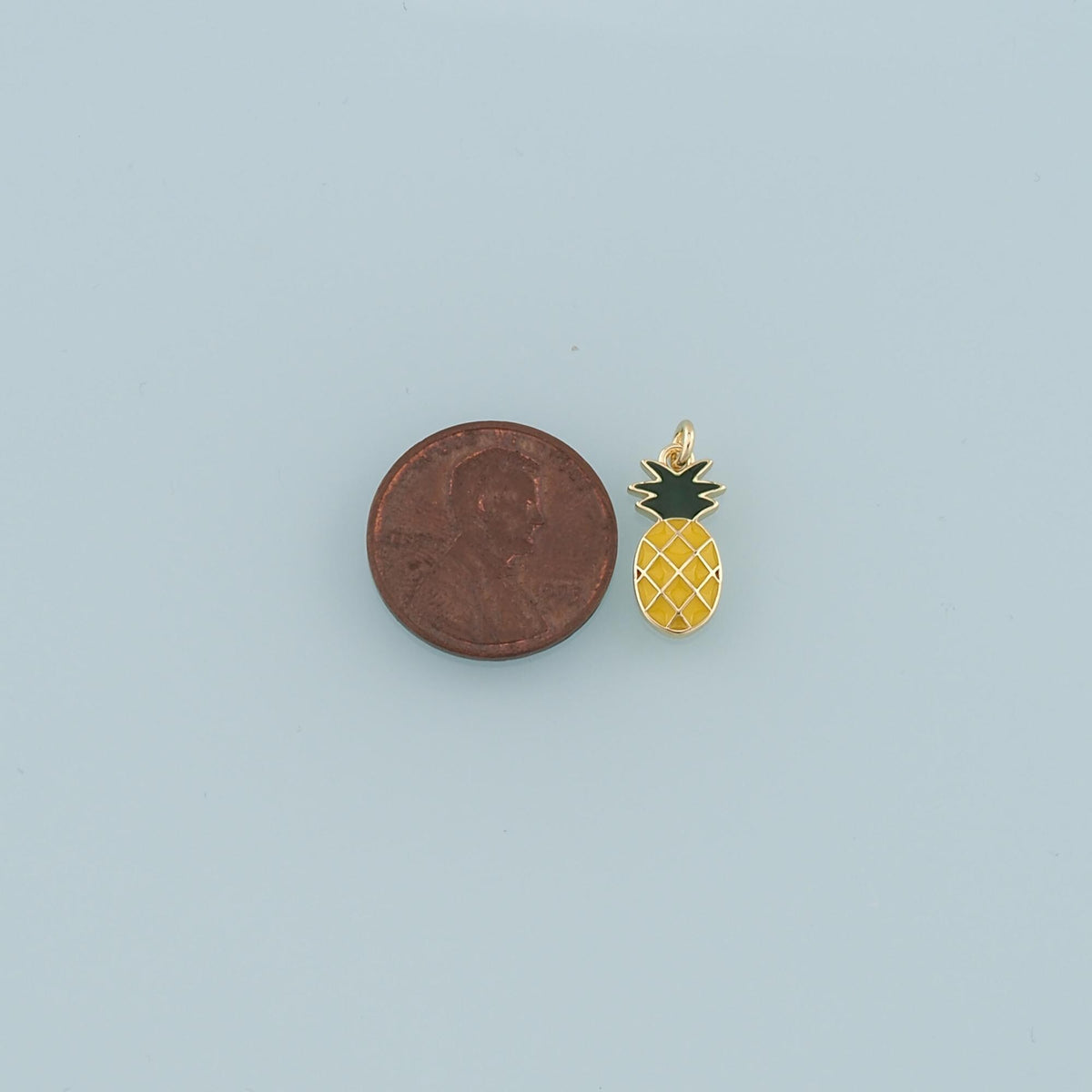 18K Gold Filled Apple Enamel Charm Pendant for Jewelry Making