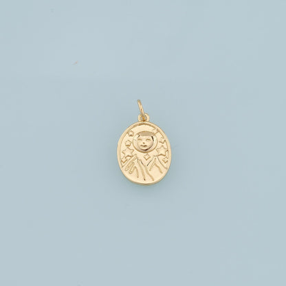 Gold Moon Star Charms,18K Gold Filled Moon Pendant,Celestial Charm Bracelet Necklace for DIY Jewelry Making Supply