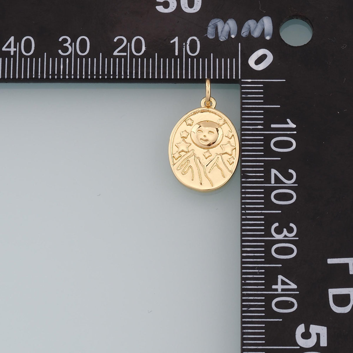 Gold Moon Star Charms,18K Gold Filled Moon Pendant,Celestial Charm Bracelet Necklace for DIY Jewelry Making Supply