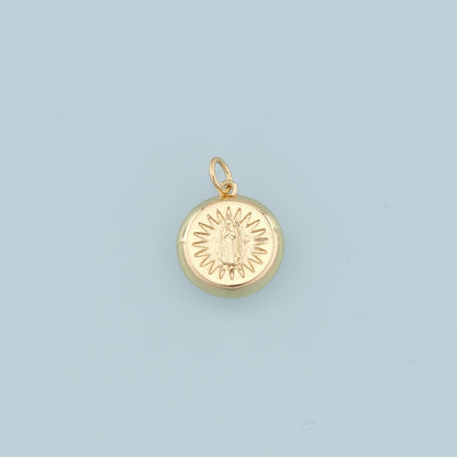 Gold Our Lady of Guadalupe Charms,18K Gold Filled virgin mary Pendant Charm Bracelet Necklace for DIY Jewelry Making Supply