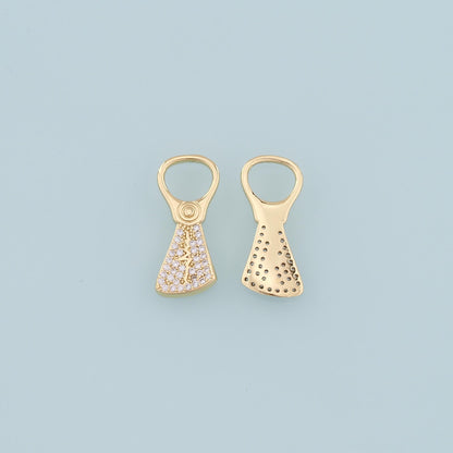 Gold Can Tab Charms,18K Gold Filled CZ Soda Pop Pull Pendant Charm Bracelet Necklace for DIY Jewelry Making Supply