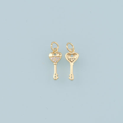18K Gold Filled Heart Charm Pendant for Jewelry Making