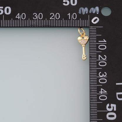 18K Gold Filled Heart Charm Pendant for Jewelry Making