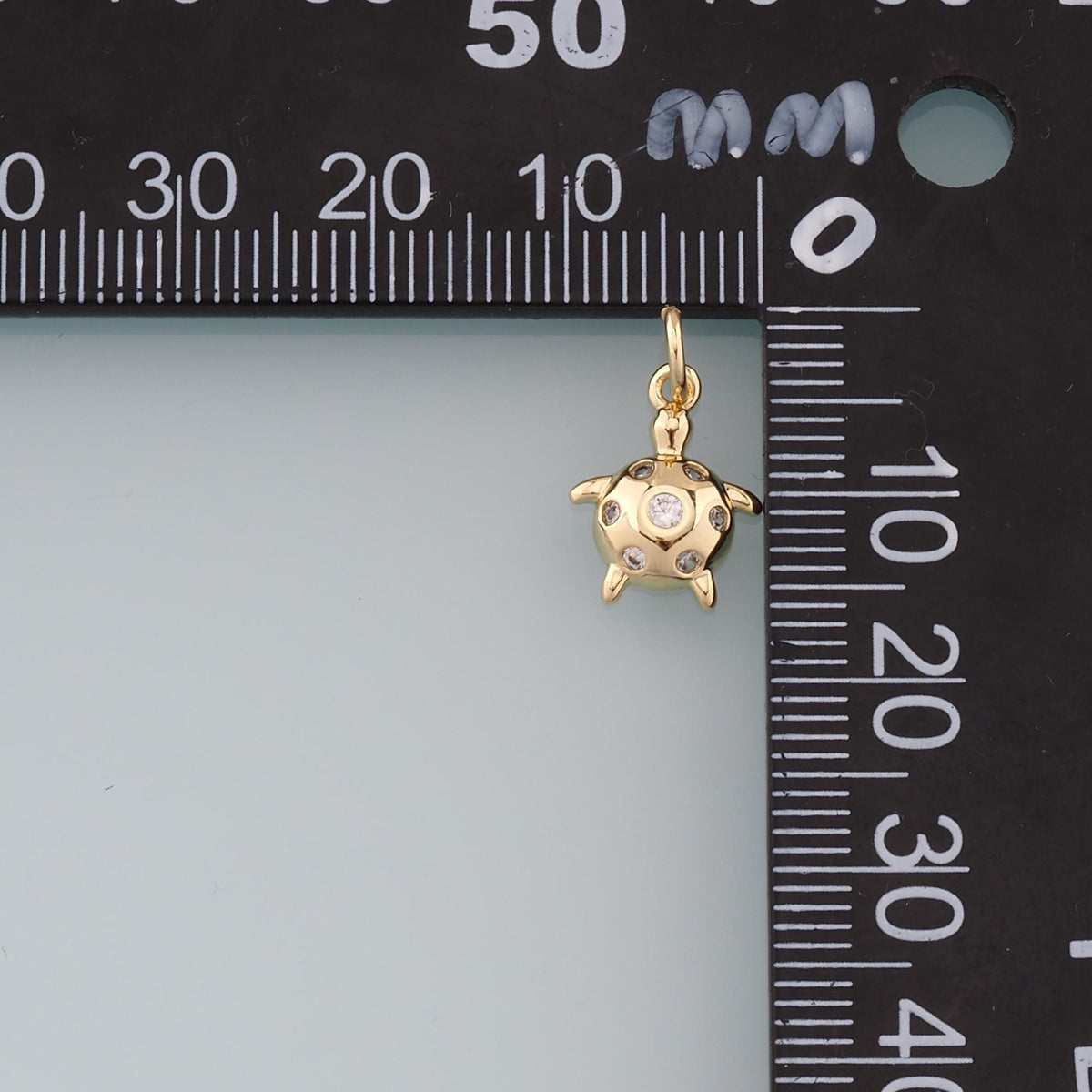 Gold Turtle Charms,18K Gold Filled Turtle Pendant,Turtle Charm Bracelet Necklace for DIY Jewelry Making Supply