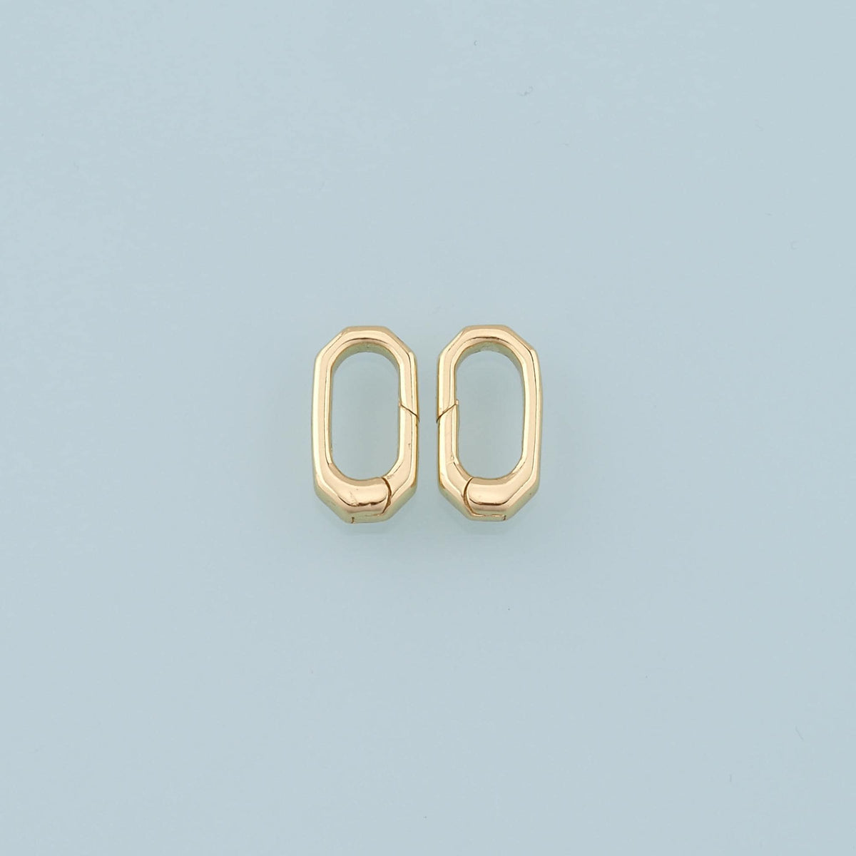 18K Gold Filled Oval Carabiner Clasp,Carabiner Lock Connector,Spring Push Gate for DIY Jewelry Finding Necklace Bracelet