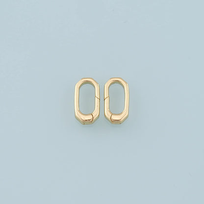 18K Gold Filled Oval Carabiner Clasp,Carabiner Lock Connector,Spring Push Gate for DIY Jewelry Finding Necklace Bracelet