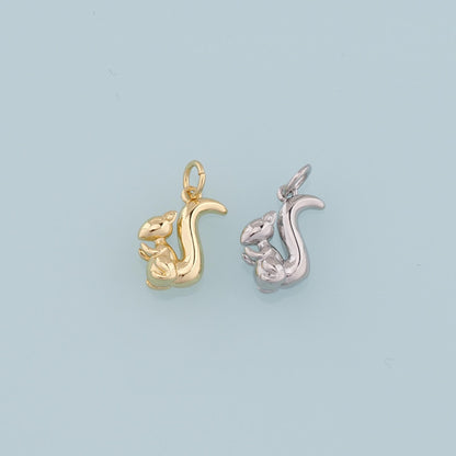 18K Gold Filled Fox Pendant,Fox Charm Bracelet Necklace for DIY Jewelry Making Supply