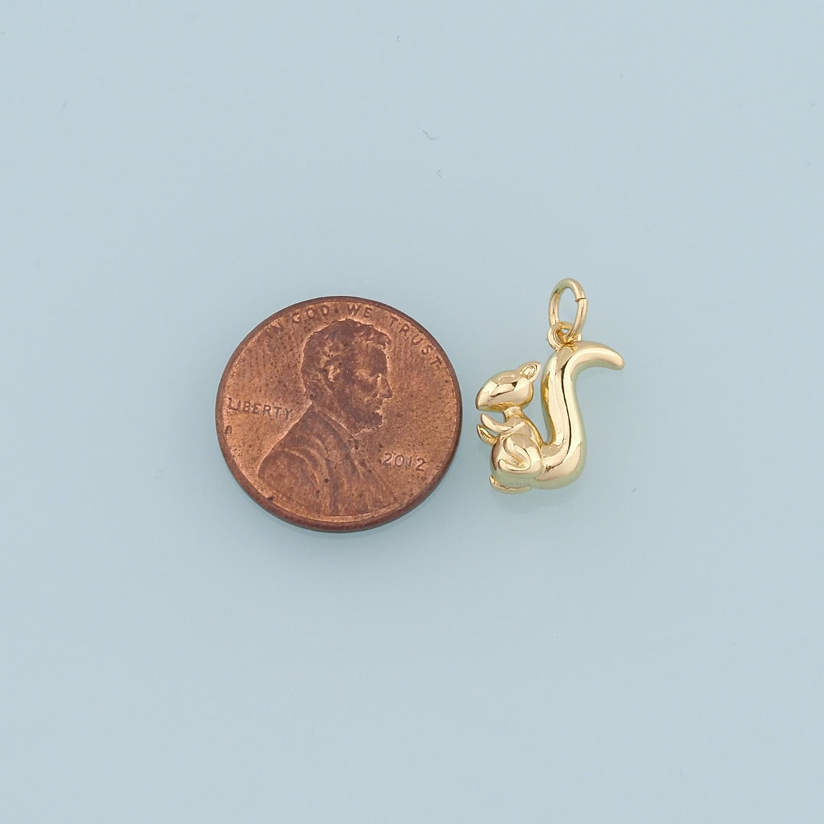 18K Gold Filled Fox Pendant,Fox Charm Bracelet Necklace for DIY Jewelry Making Supply