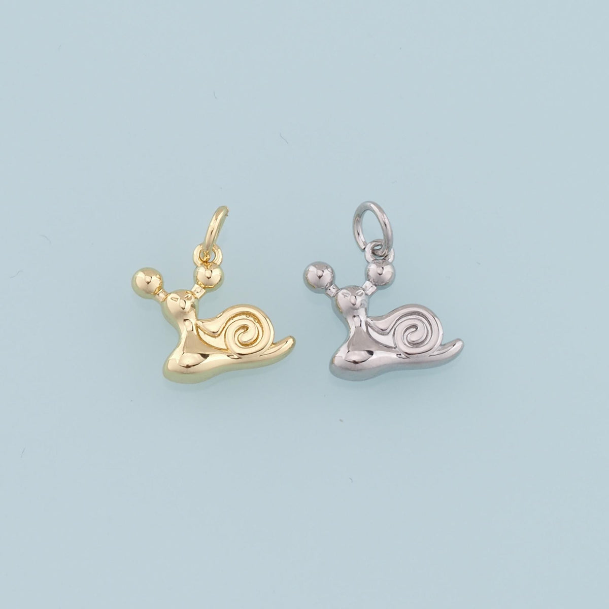 Gold Snails Charms,18K Gold Filled Snails Pendant,Snails Charm Bracelet Necklace for DIY Jewelry Making Supply