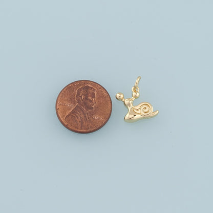 Gold Snails Charms,18K Gold Filled Snails Pendant,Snails Charm Bracelet Necklace for DIY Jewelry Making Supply
