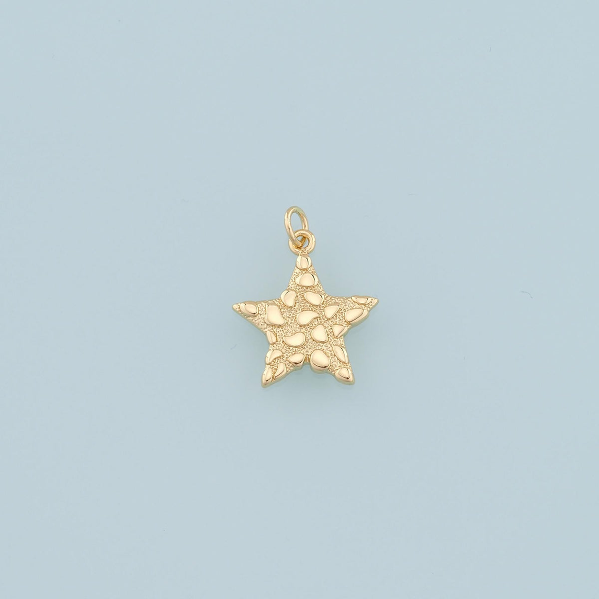18K Gold Filled Star Pendant,Star Charm Bracelet Necklace for DIY Jewelry Making Supply